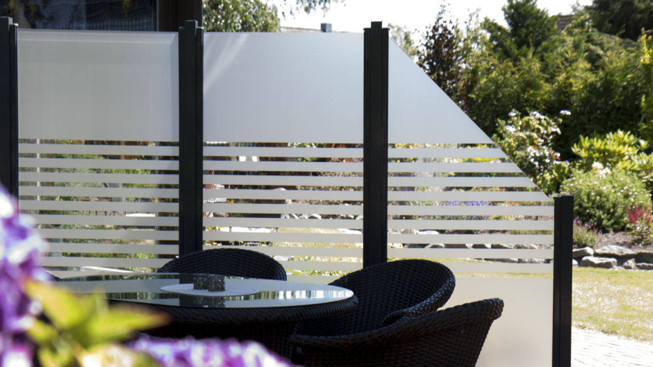 planeo Ambiente - schermo privacy in vetro a pamaglia in verticale 120 x  180cm - Recinzioni giardino