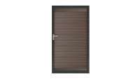 recinzione planeo Gardence WPC - Walnut co-ex incl. inserto design a scelta  180 x 180 cm - Recinzioni giardino