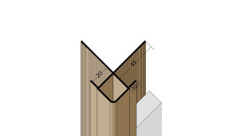 planeo Protect profilo d'angolo esterno - KA 20mm montaggio 5000mm bianco