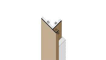 Profilo di connessione planeo Protect - PAA 17x60x3000mm bianco