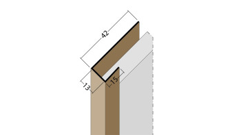 planeo Protect profilo per bordi - AP 13mm montaggio 5000mm lunghezza marrone