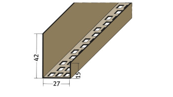 Profilo terminale di ventilazione planeo Protect - LÜAP 27mm aspirazione 5000mm lunghezza bianco