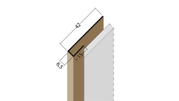 planeo Protect profilo terminale - AP 6,5mm montaggio 5000mm lunghezza bianco