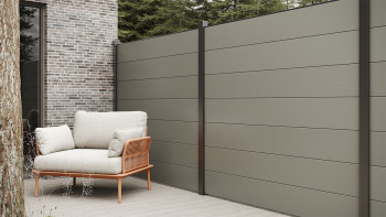 planeo Gardence Strong XL - Recinzione in BPC Grigio