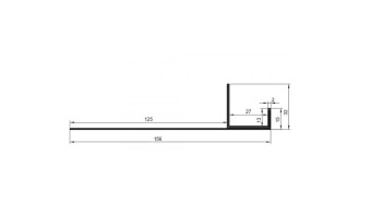 profilo di collegamento planeo in alluminio - AN 27mm montaggio 3000mm lunghezza alluminio-naturale